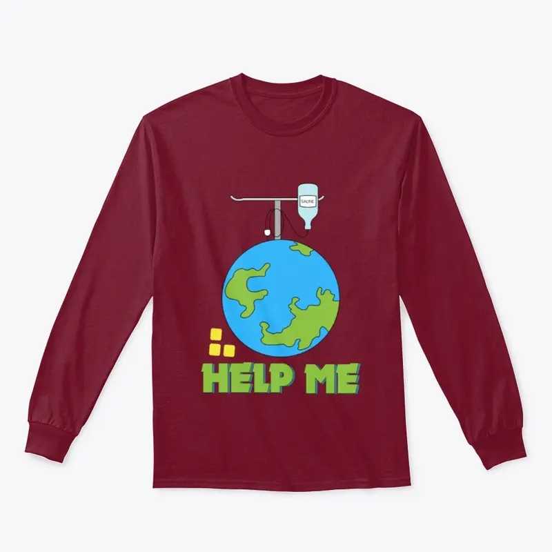 Help Earth Long Sleeve Design